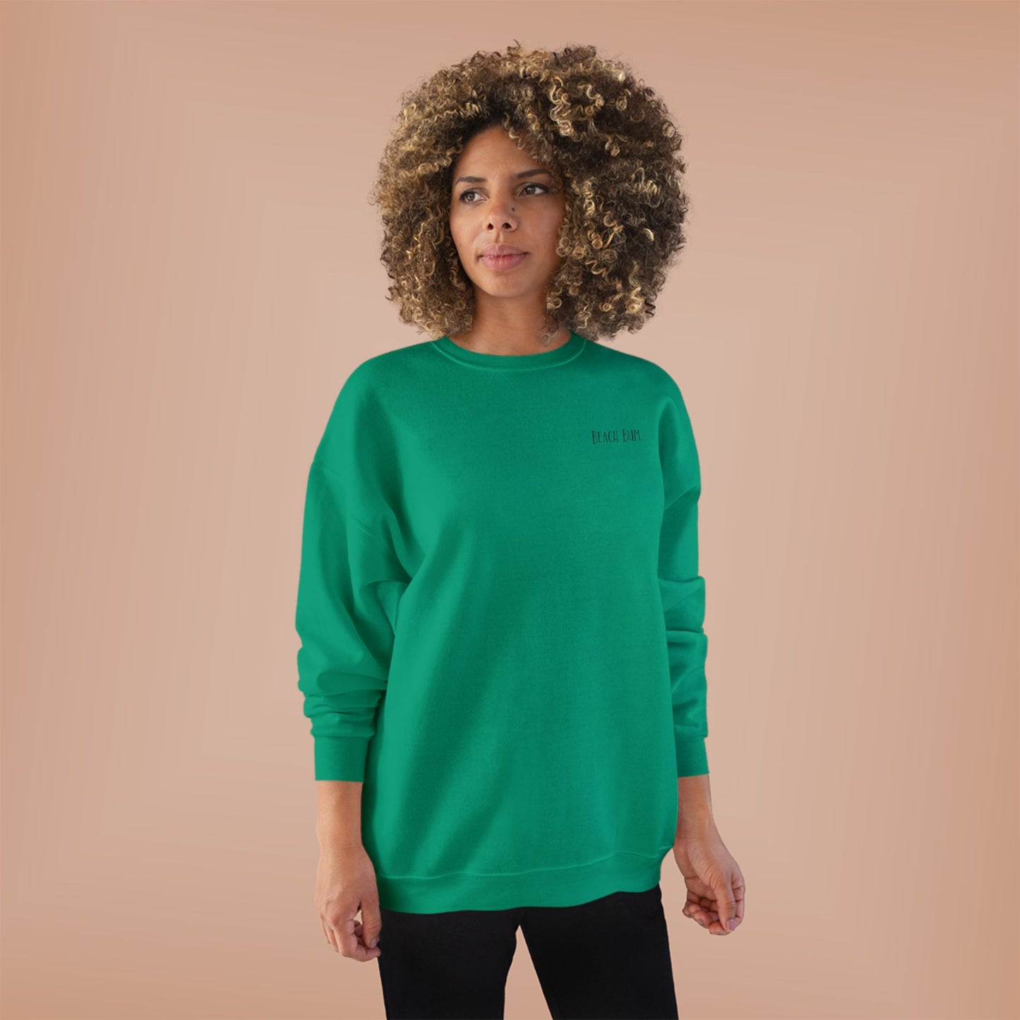 Beach Bum Doodle Eco-Friendly Sweatshirt, Perfect for Dog Lovers, Casual Wear, Summer Vibes, Beach Day, Gift for Pet Owners