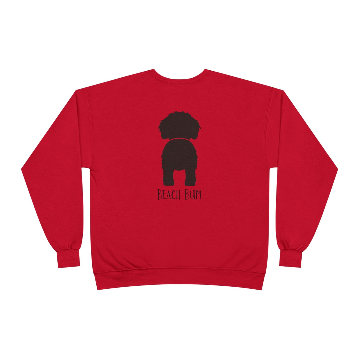Beach Bum Doodle Eco-Friendly Sweatshirt, Perfect for Dog Lovers, Casual Wear, Summer Vibes, Beach Day, Gift for Pet Owners