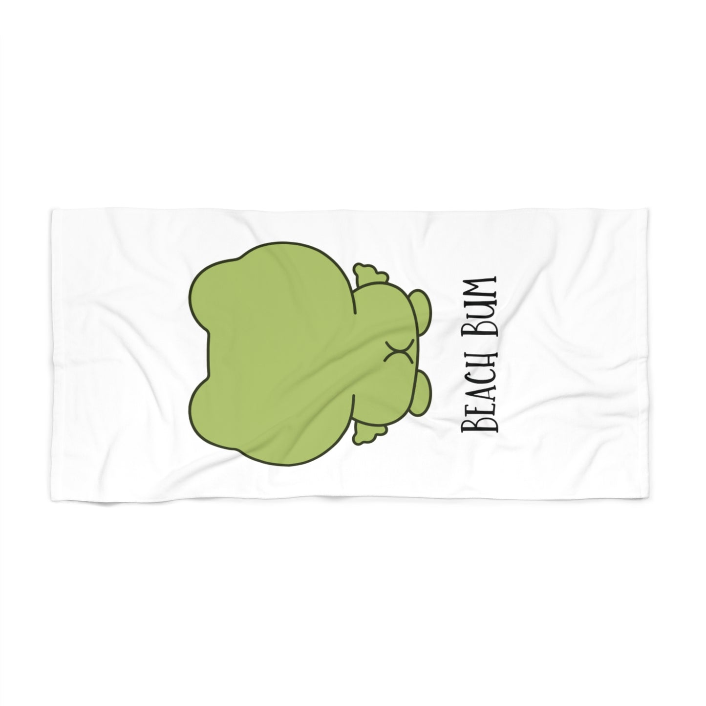 Funny Beach Bum Frog Beach Towel, Cute Summer Towel, Beach Bum Towel, Pool Party Accessory, Vacation Must-Have, Gift for Beach Lovers