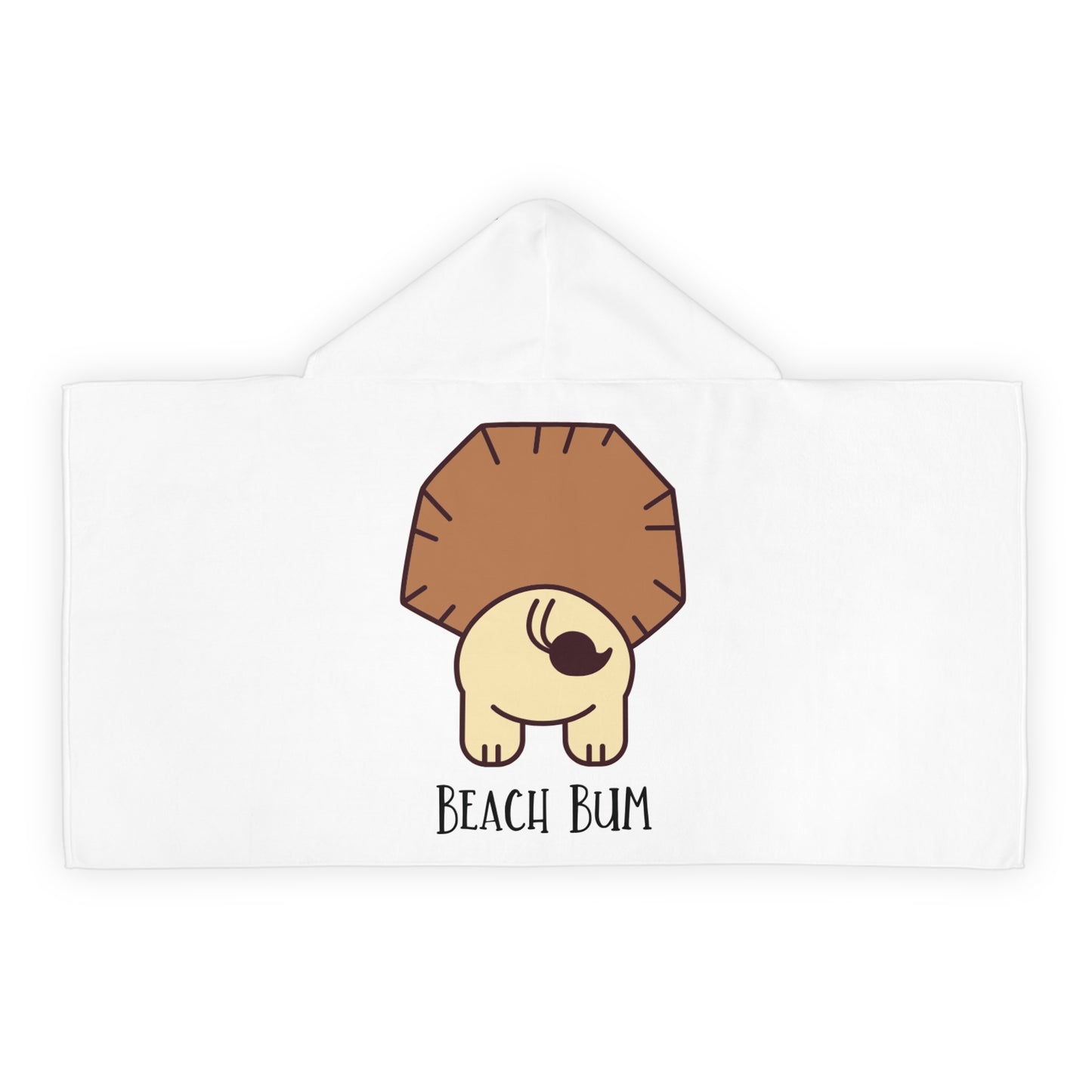 Beach Bum Lion Youth Hooded Towel - Fun and Cute Bath Towel, Kids Summer Gift, Pool Party Essential, Beach Day Essential