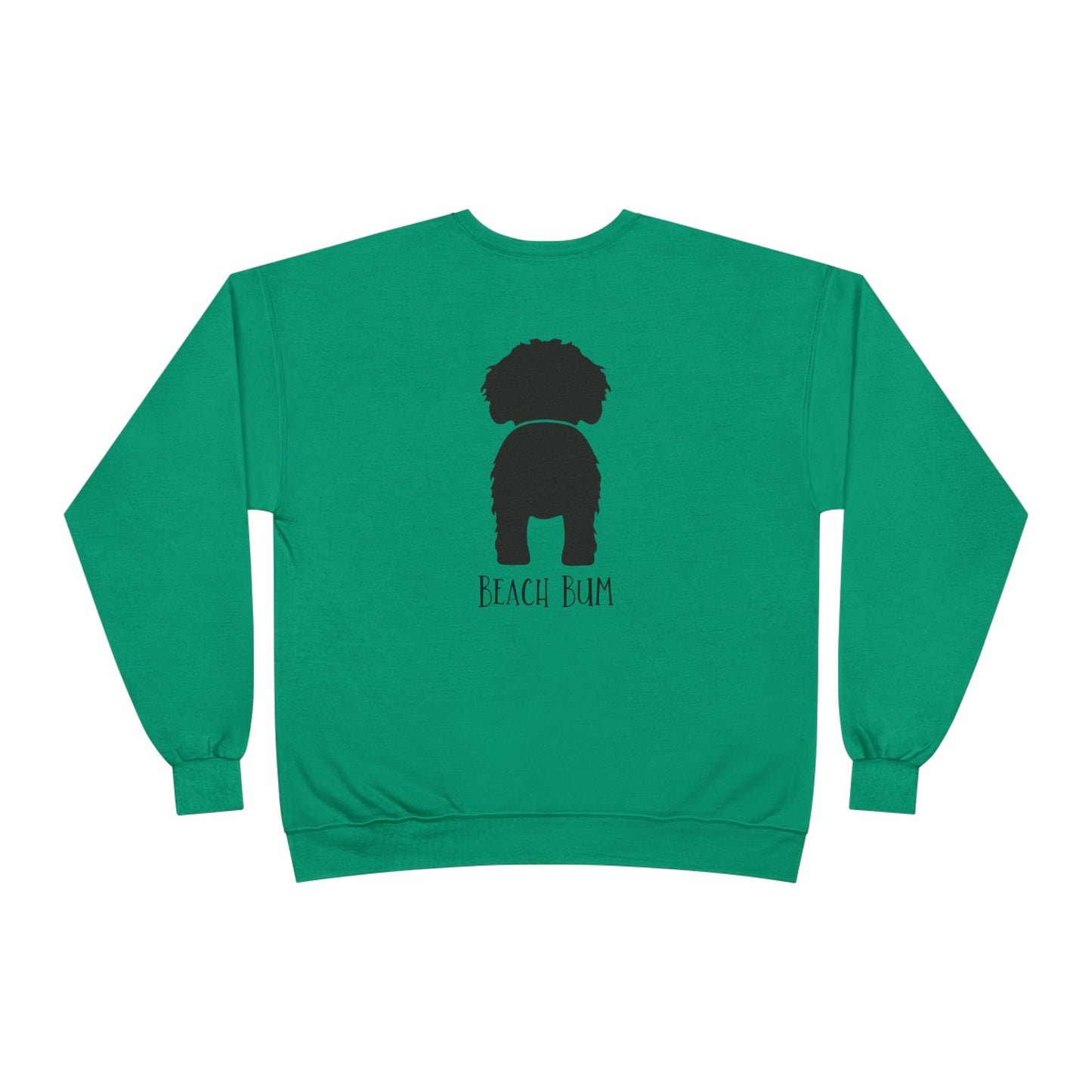 Beach Bum Doodle Eco-Friendly Sweatshirt, Perfect for Dog Lovers, Casual Wear, Summer Vibes, Beach Day, Gift for Pet Owners