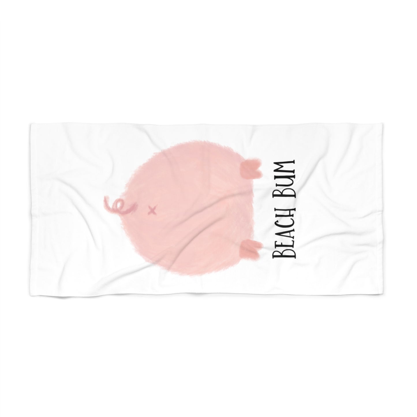 Pig Beach Bum Towel | Fun Summer Vibes, Perfect for Beach Days, Pool Parties, Gifts for Beach Lovers, Vacation Essentials, Cute and Cozy
