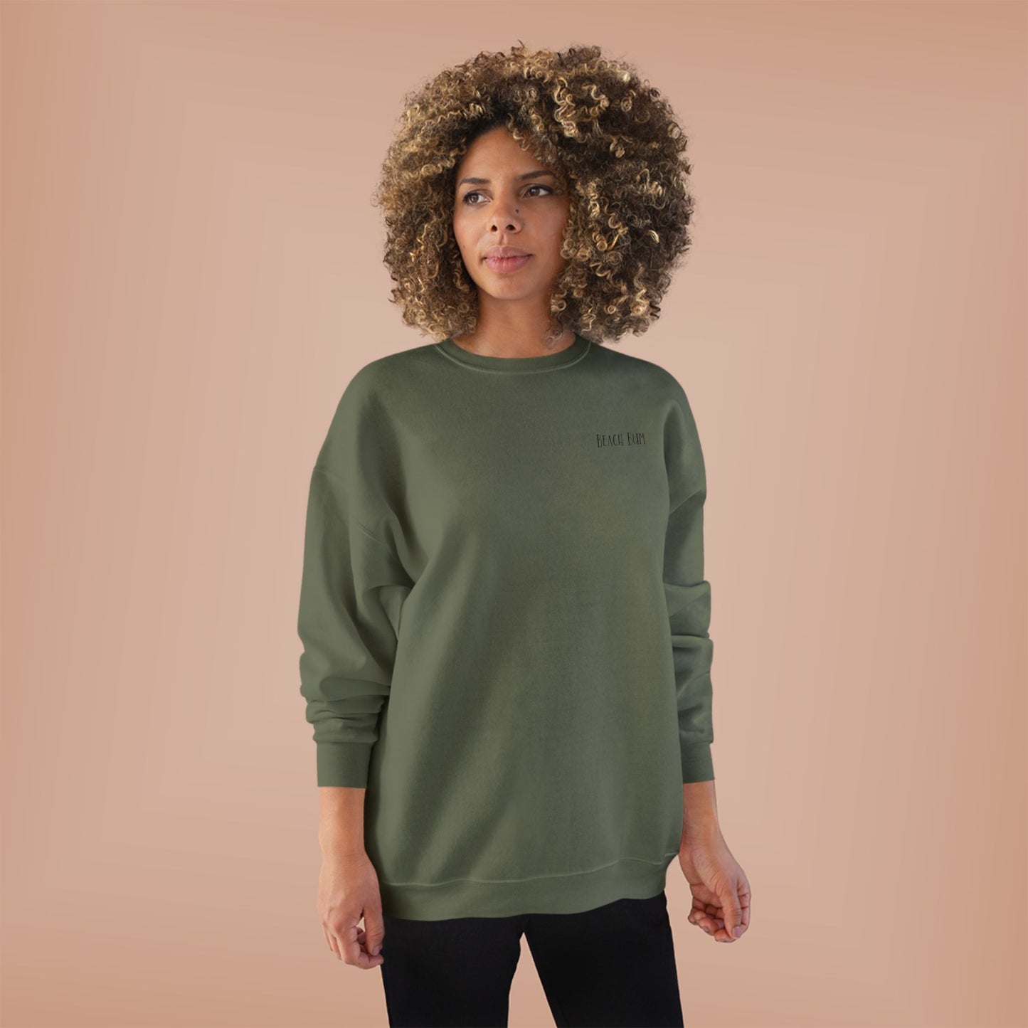 Beach Bum Doodle Eco-Friendly Sweatshirt, Perfect for Dog Lovers, Casual Wear, Summer Vibes, Beach Day, Gift for Pet Owners