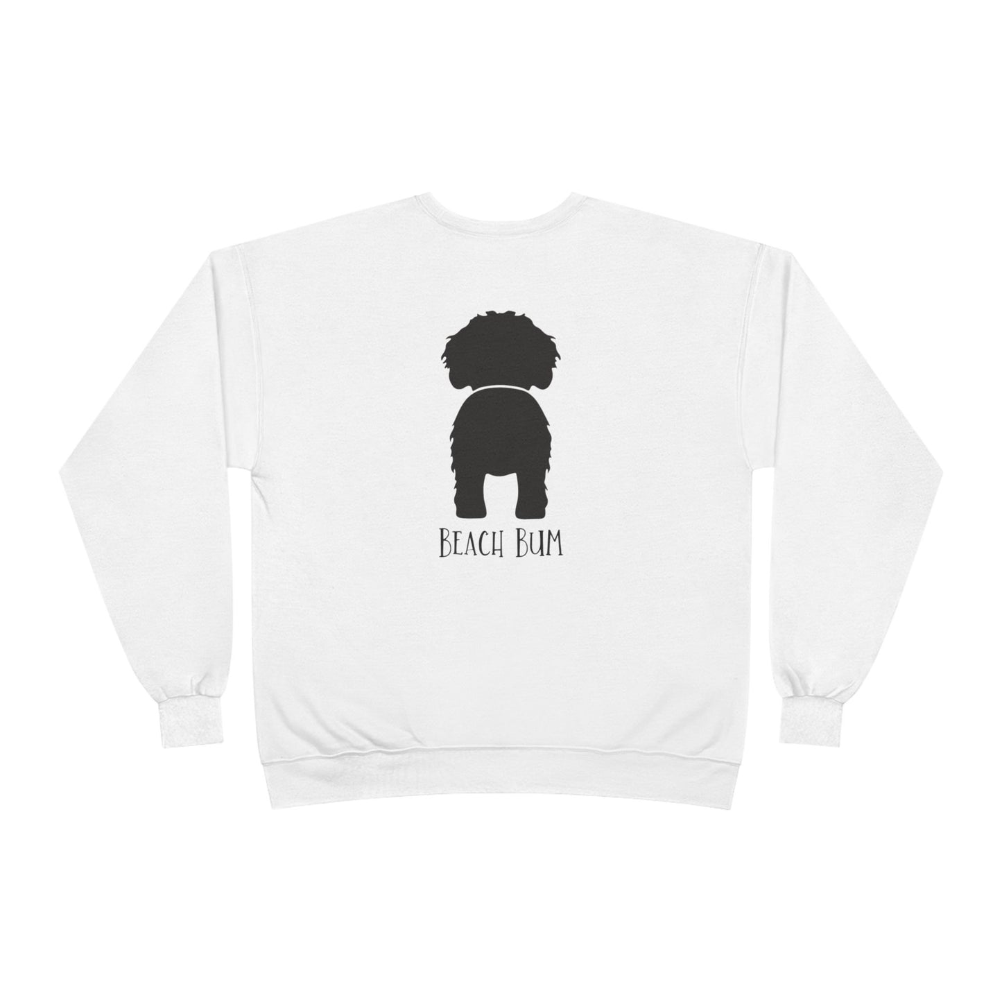 Beach Bum Doodle Eco-Friendly Sweatshirt, Perfect for Dog Lovers, Casual Wear, Summer Vibes, Beach Day, Gift for Pet Owners