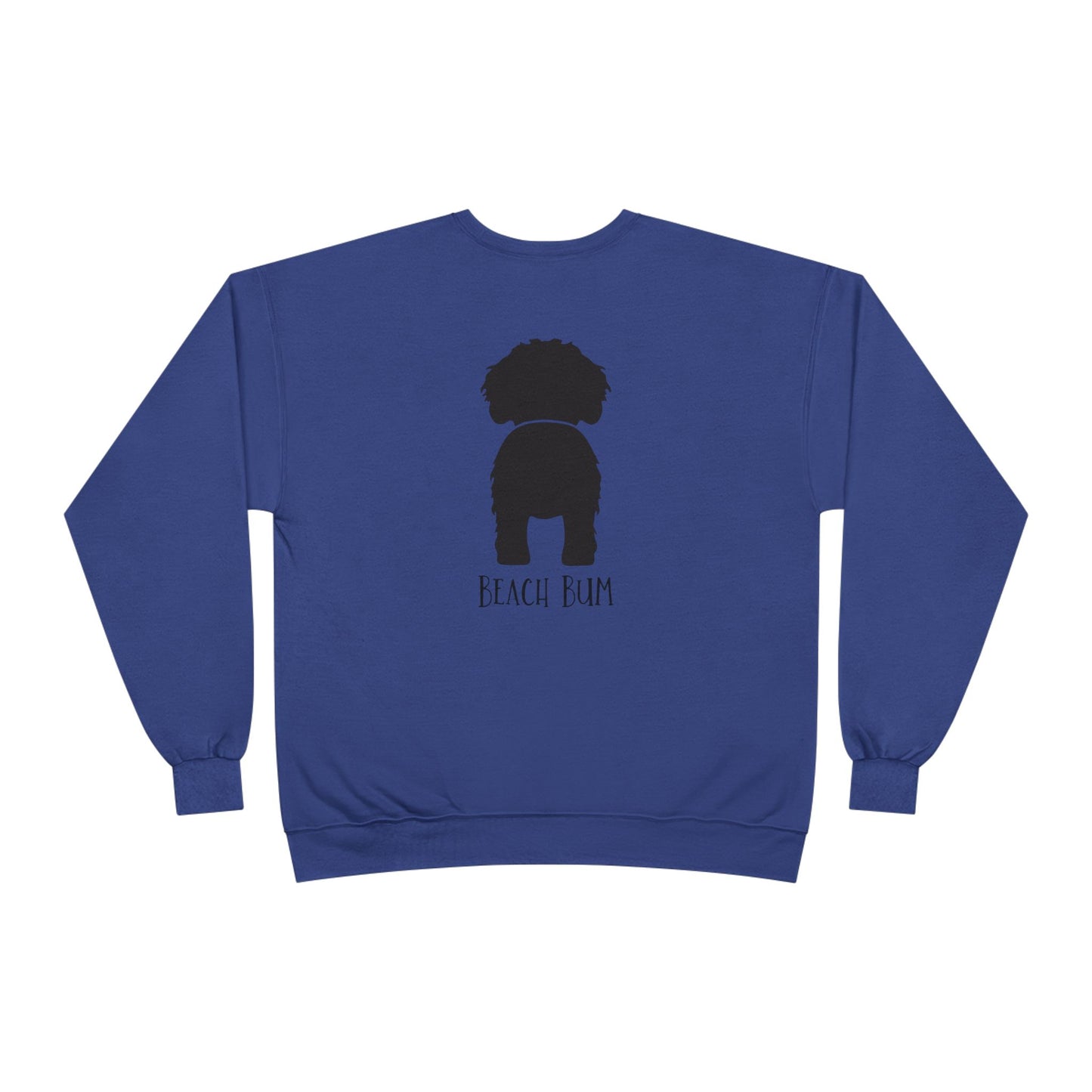 Beach Bum Doodle Eco-Friendly Sweatshirt, Perfect for Dog Lovers, Casual Wear, Summer Vibes, Beach Day, Gift for Pet Owners