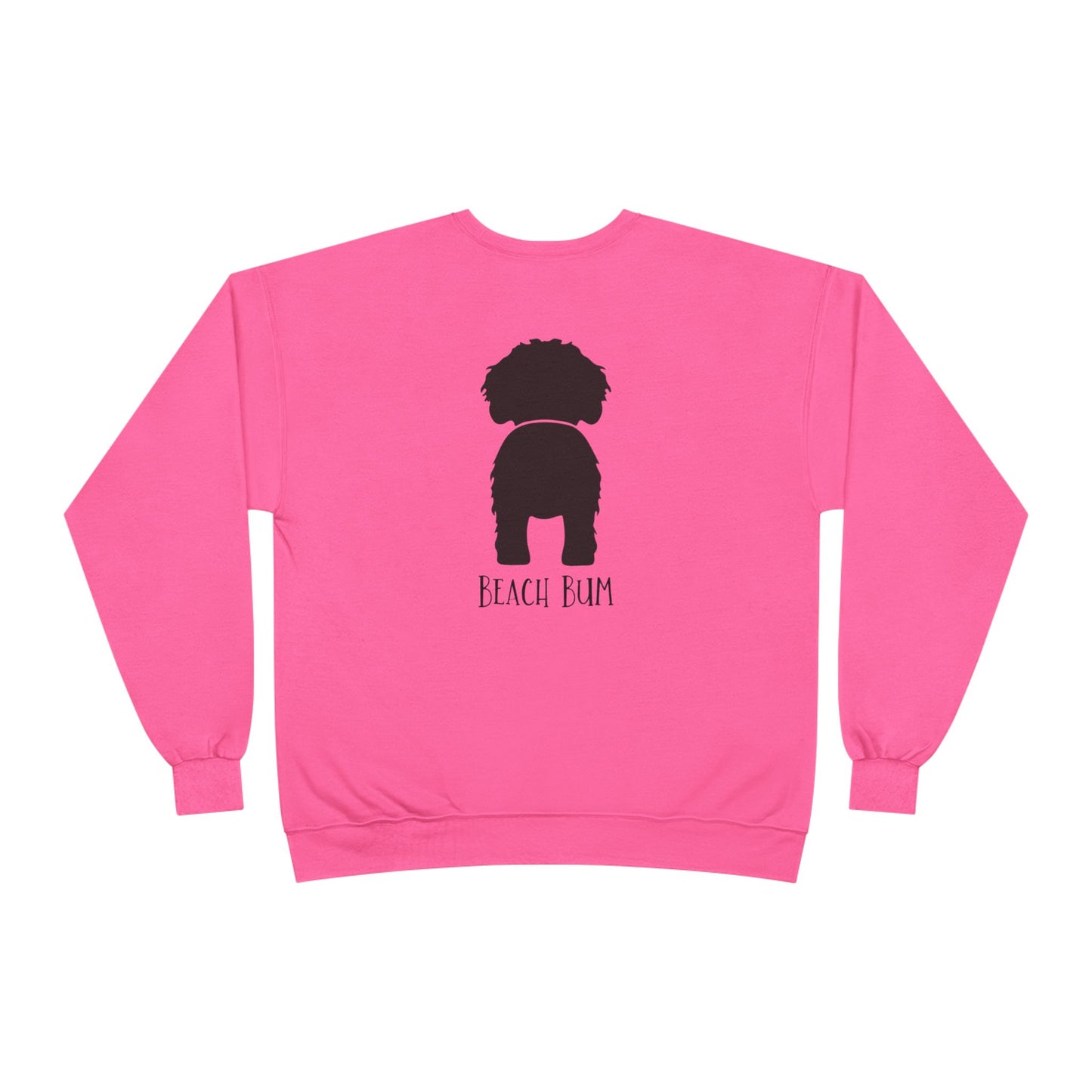 Beach Bum Doodle Eco-Friendly Sweatshirt, Perfect for Dog Lovers, Casual Wear, Summer Vibes, Beach Day, Gift for Pet Owners