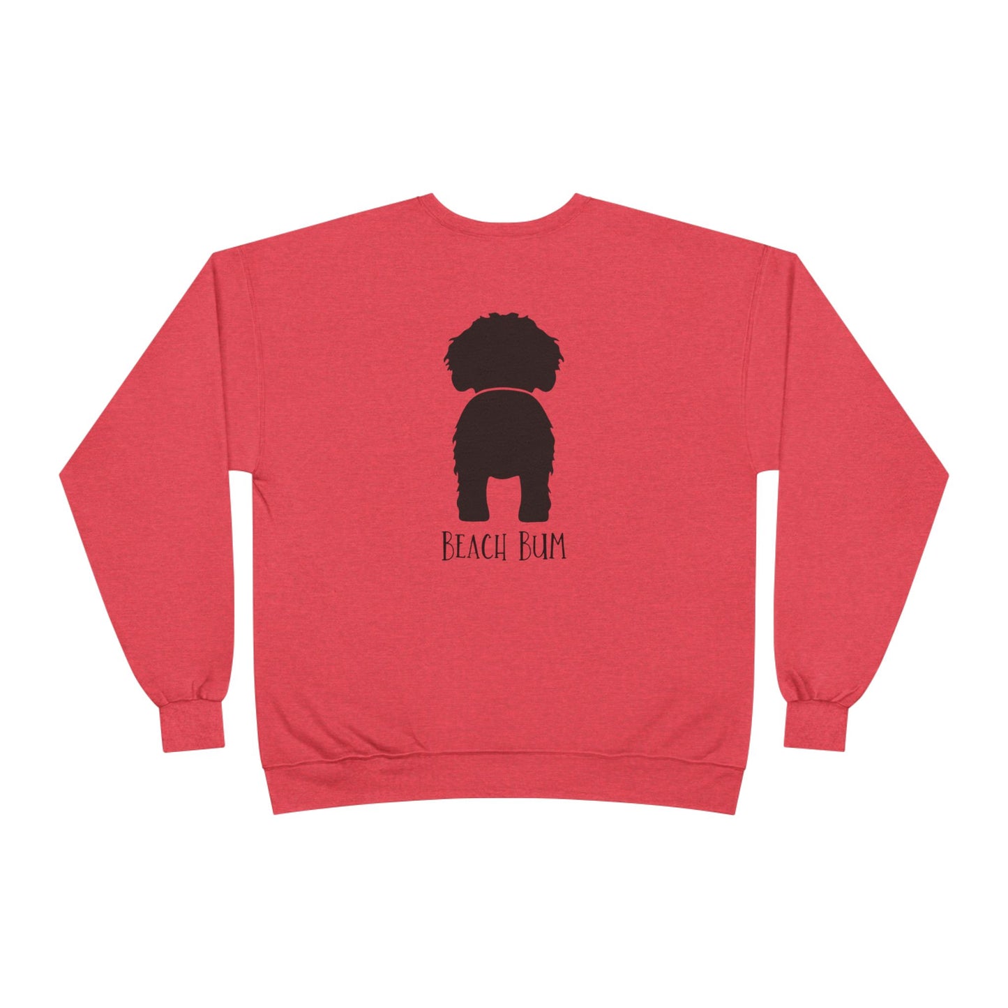 Beach Bum Doodle Eco-Friendly Sweatshirt, Perfect for Dog Lovers, Casual Wear, Summer Vibes, Beach Day, Gift for Pet Owners