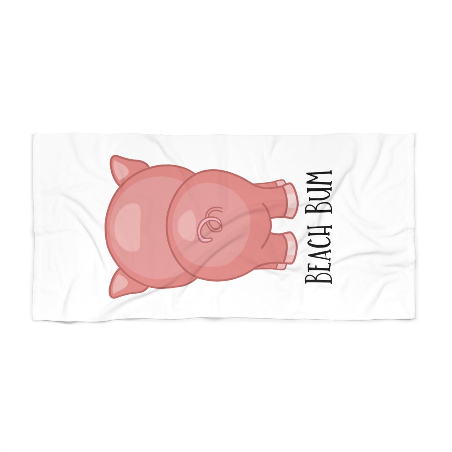 Beach Bum Pig Towel, Fun Summer Accessory, Cute Gift for Beach Lovers, Pool Party Essential, Beach Bum Decor