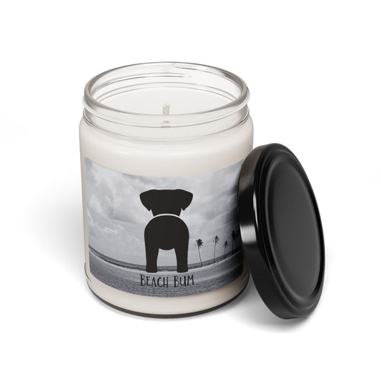 Beach Bum Labrador Themed Scented Soy Candle, Relaxing Home Décor, Gift for Dog Lovers, Beach Themed, Aromatherapy Candle, Coastal Decor