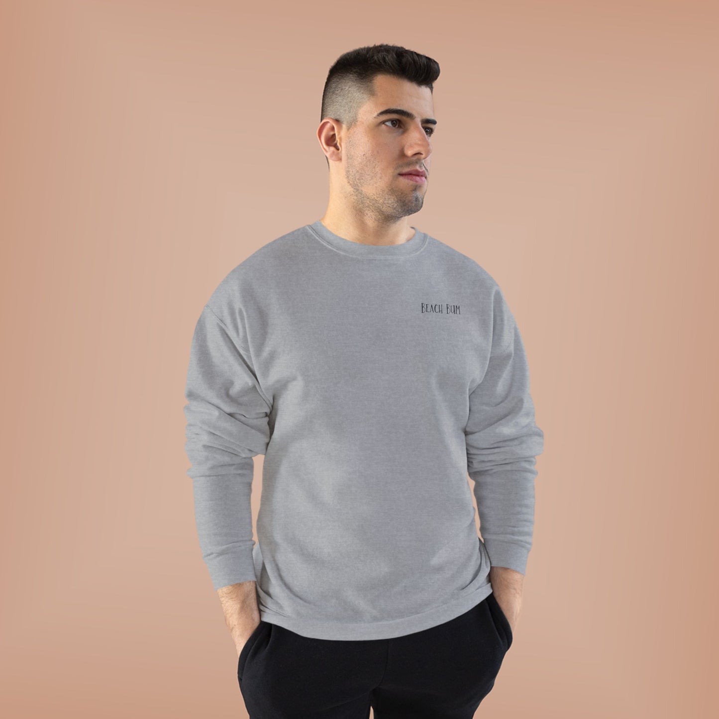 Beach Bum Doodle Eco-Friendly Sweatshirt, Perfect for Dog Lovers, Casual Wear, Summer Vibes, Beach Day, Gift for Pet Owners