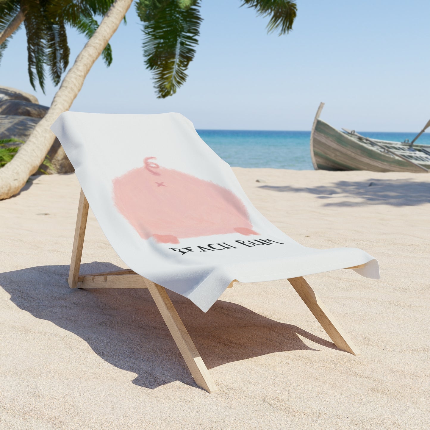 Pig Beach Bum Towel | Fun Summer Vibes, Perfect for Beach Days, Pool Parties, Gifts for Beach Lovers, Vacation Essentials, Cute and Cozy