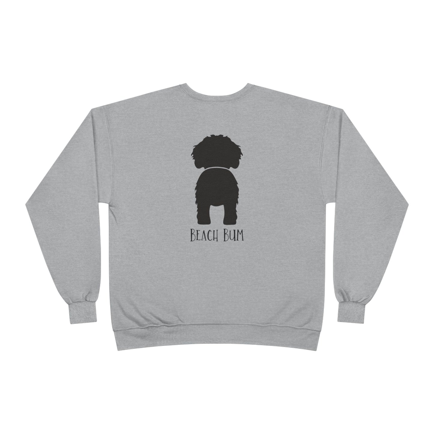 Beach Bum Doodle Eco-Friendly Sweatshirt, Perfect for Dog Lovers, Casual Wear, Summer Vibes, Beach Day, Gift for Pet Owners