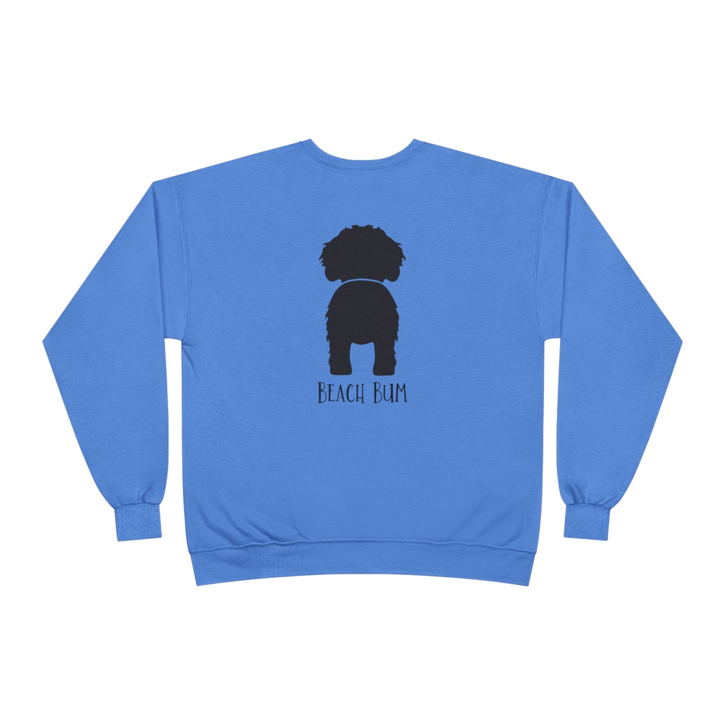 Beach Bum Doodle Eco-Friendly Sweatshirt, Perfect for Dog Lovers, Casual Wear, Summer Vibes, Beach Day, Gift for Pet Owners