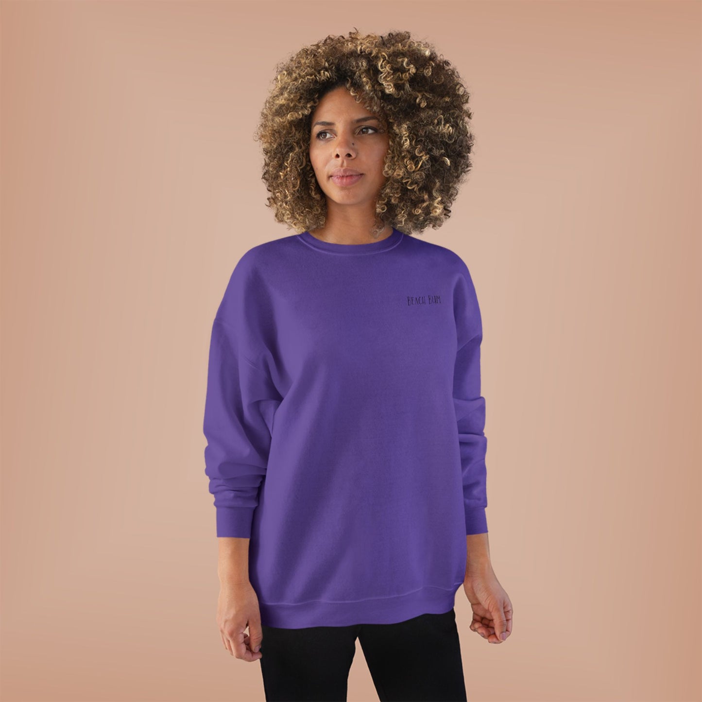 Beach Bum Doodle Eco-Friendly Sweatshirt, Perfect for Dog Lovers, Casual Wear, Summer Vibes, Beach Day, Gift for Pet Owners