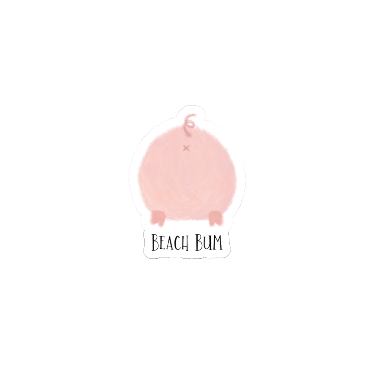 Watercolor Pig Beach Cum Kiss-Cut Stickers