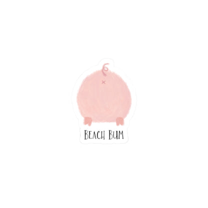 Watercolor Pig Beach Cum Kiss-Cut Stickers