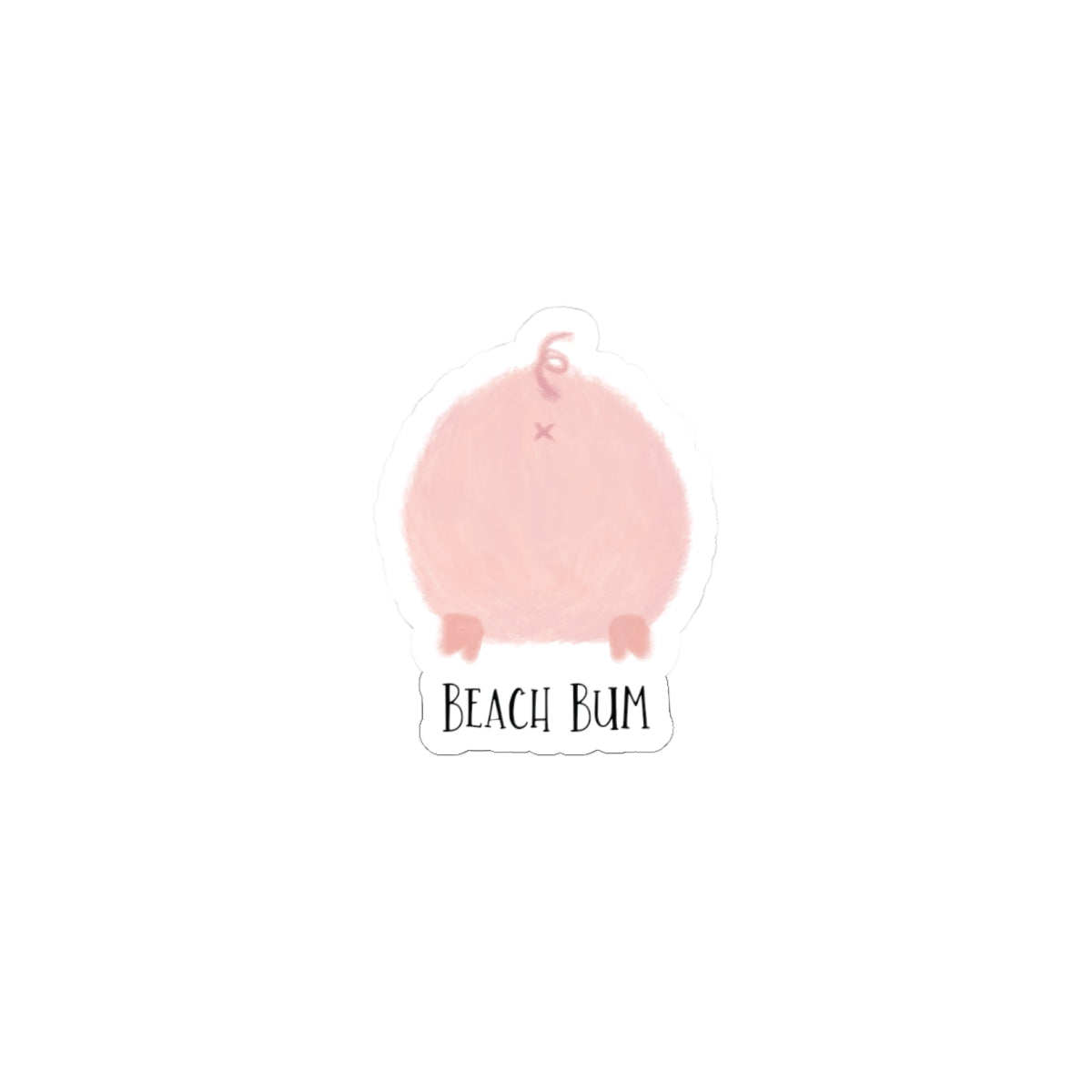 Watercolor Pig Beach Cum Kiss-Cut Stickers