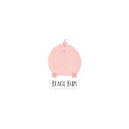 Watercolor Pig Beach Cum Kiss-Cut Stickers