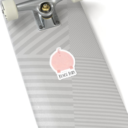 Watercolor Pig Beach Cum Kiss-Cut Stickers